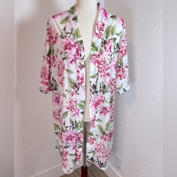 Show Me Your Mumu Floral Open Front Kimono Cardigan— Missing Tie - Picture 1 of 6